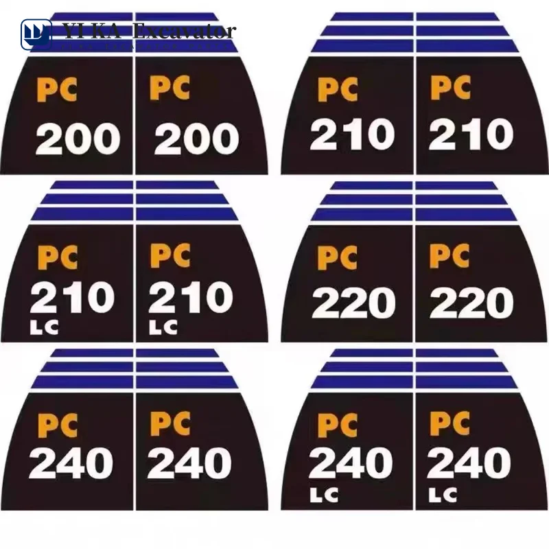 For Komatsu PC130/160/210/230/240/260/300/360/7-8 excavator side door sticker