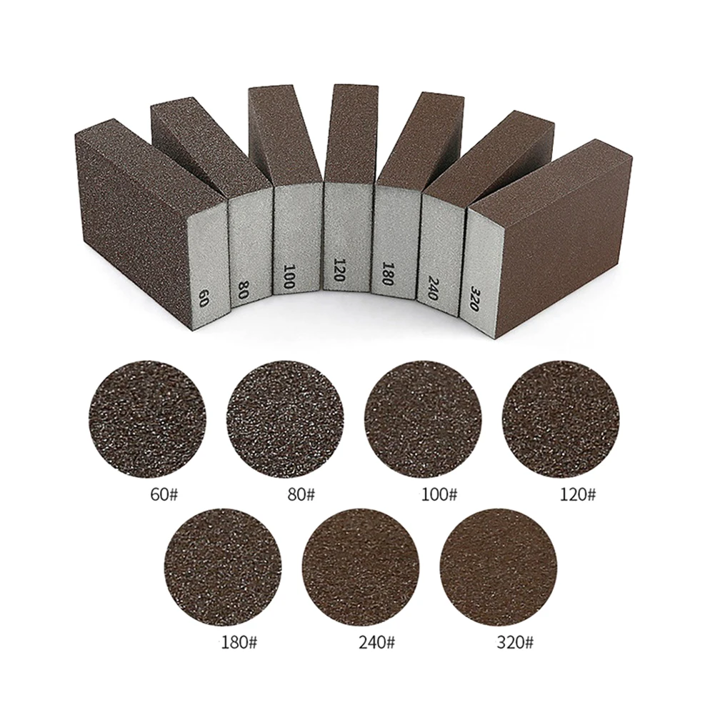 1PCGrit60-320#Wall Grinding Sponge Sand Block Sandpaper Polished Sand Brick Metal Derusting Polishing Kitchen Appliance Clean