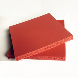 1pcs 500x500x5mm Silicone Foam Sponge Plate Sheet Board Heat Insulation Blanket Strip Square Red