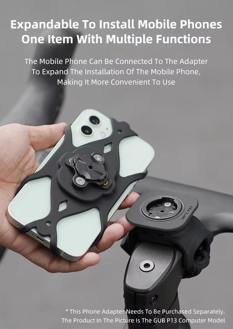 GUB P13 Handy-Fahrradhalterung Fahrrad-Sicherheits-Silikon-Halterung Computer-Handyhalter mit Garmin Bryton Wahoo Ständer – Detail 17