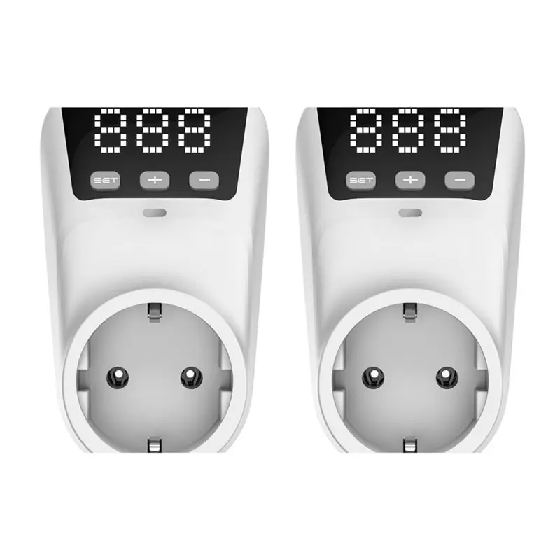 ABGG-Voltage Surge Protector Switch 16A 230V Adjustable Overvoltage Protection, EU Socket Standard EU Plug