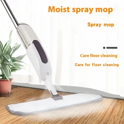 Magic Spray Flat Mop Sweeper With Reusable Microfibers Pads 360° Rotation Floor Cleaning Mop Big Capacity Bottle Household Tool