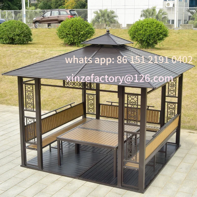 Customizable outdoor gazebo courtyard villa garden agritainment rural courtyard pavilion chalet four corner outdoor tea pavilion