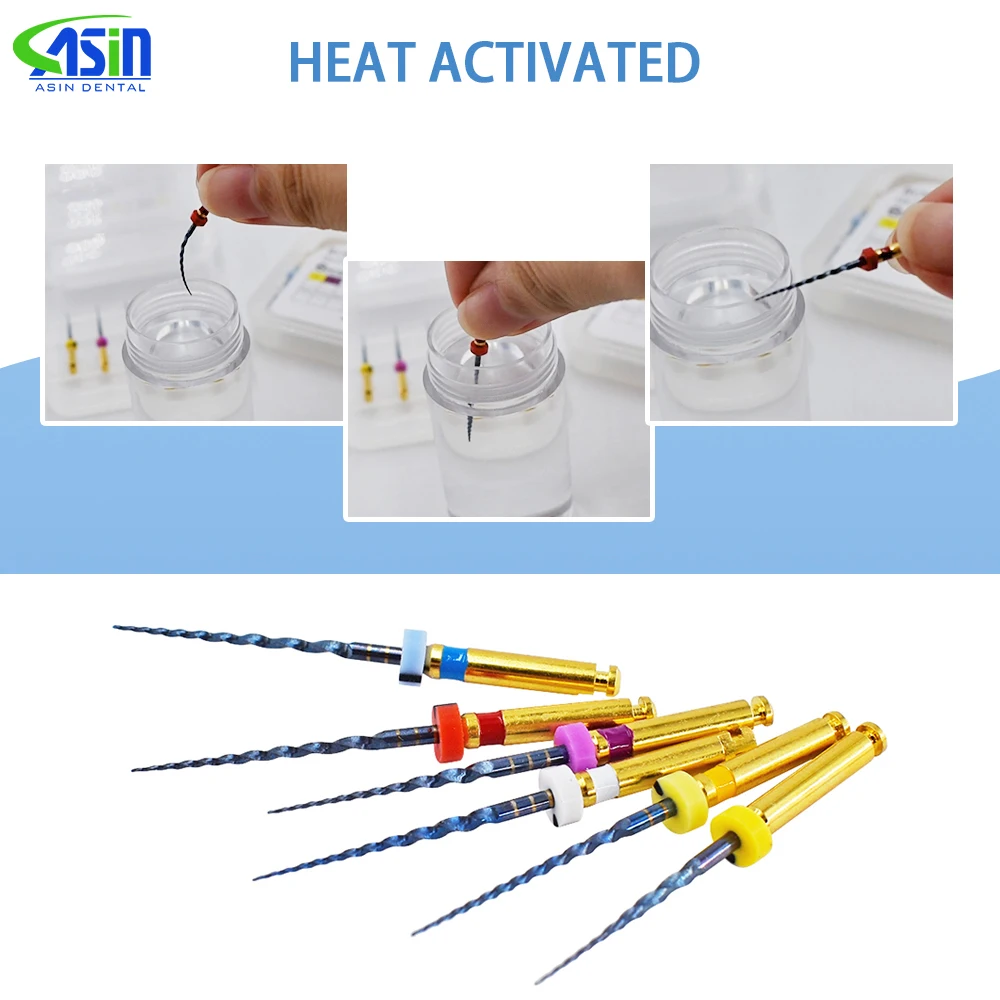 Dental 6pcs/Box Root Canal File Heat Activated Canal Root Files SX-F3 25mm Endo rotary files Dentist Tools Can Bend