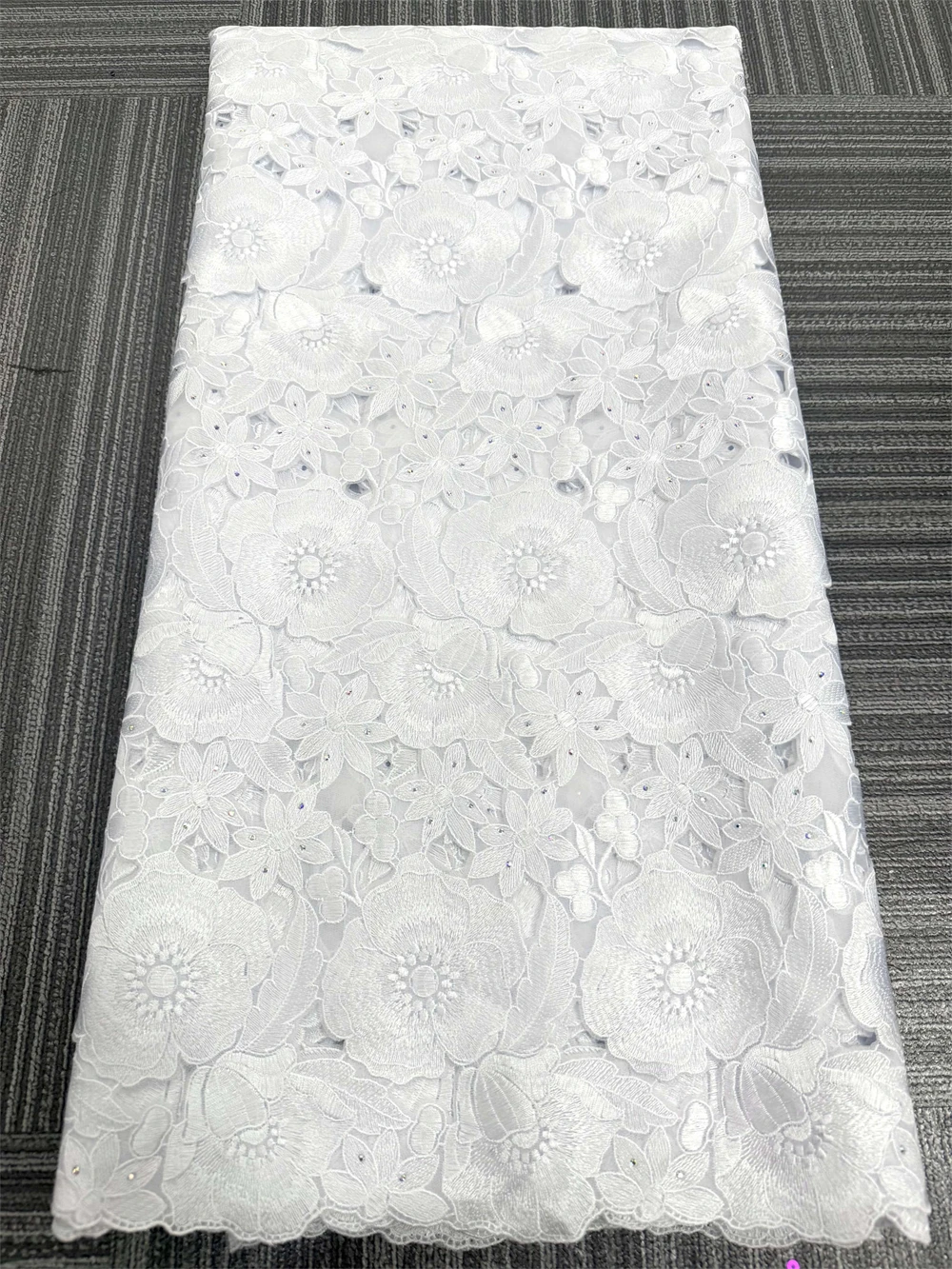Soft African Embroidery Lace Fabric Original Austria Organza Handcut British Highest Grade for Wedding Celebrants