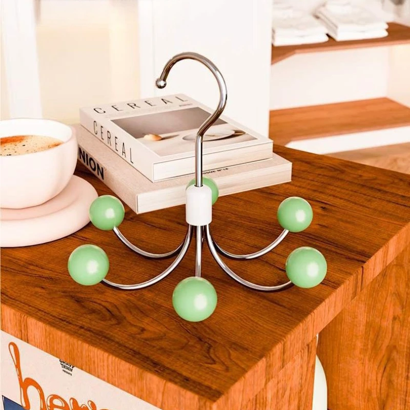10pcs Six claw Hook 360 Degree Rotating Multi functional Hanger Wardrobe Storage Organizer For Underwear Camisole Home Dorm