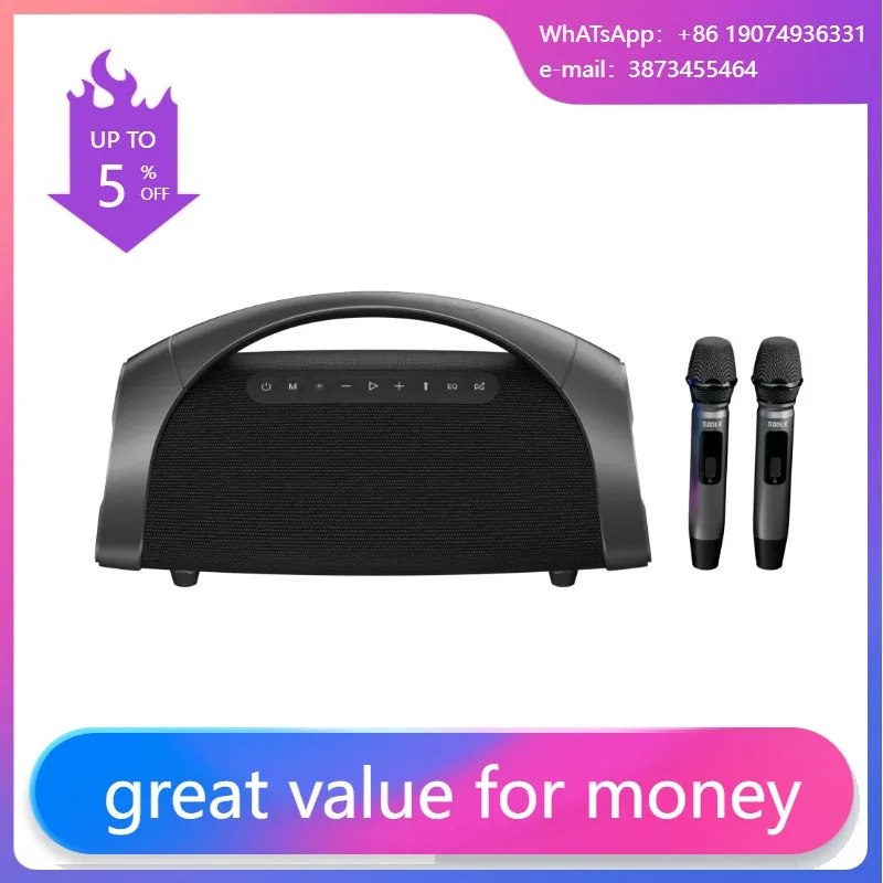 

IPX6 320W BT Stereo Fabric Bass Woofer Speaker TWS Function Colorful LED Lights Waterproof Outdoor Speakers For Karaoke Player