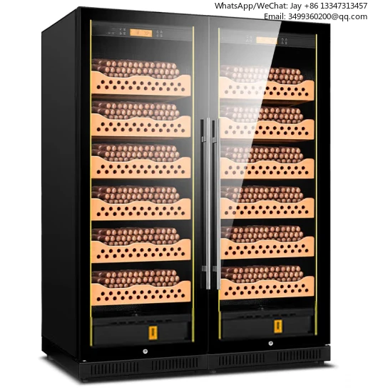 

2000 Count Double Door Cigar Display Case Humidified Heating