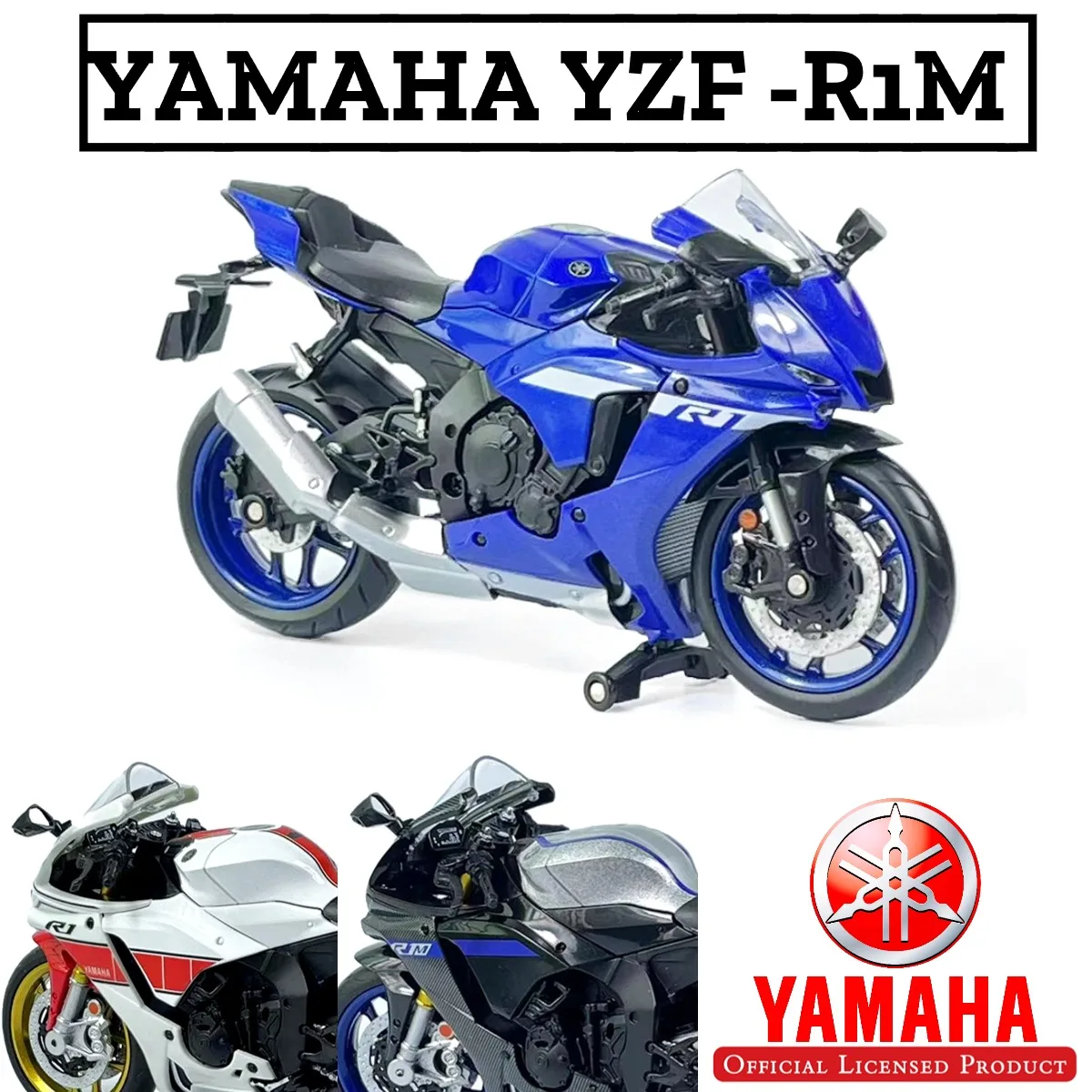 

1:12 Scale YAMAHA YZF -R1M Replica Diecast Model Motorcycle Decoration Collection Gift for Boys and Model Collectors