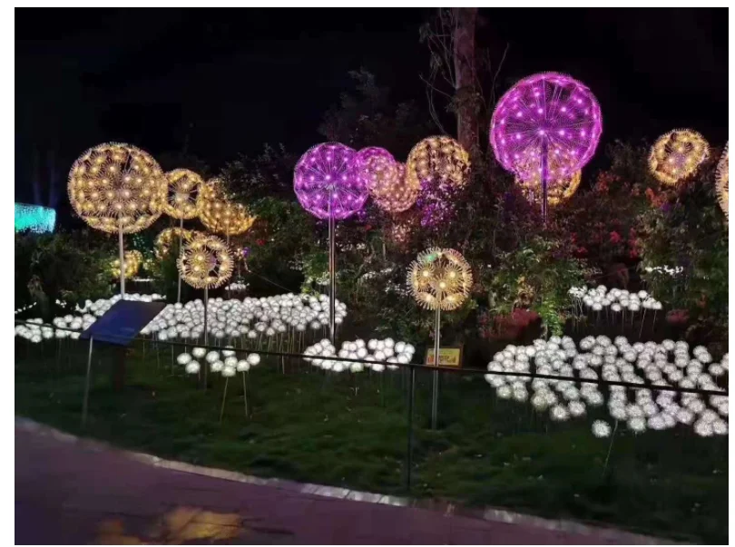 Imagem -06 - Led Dandelion Flower Garden Decoração Motif Light 30cm250cm