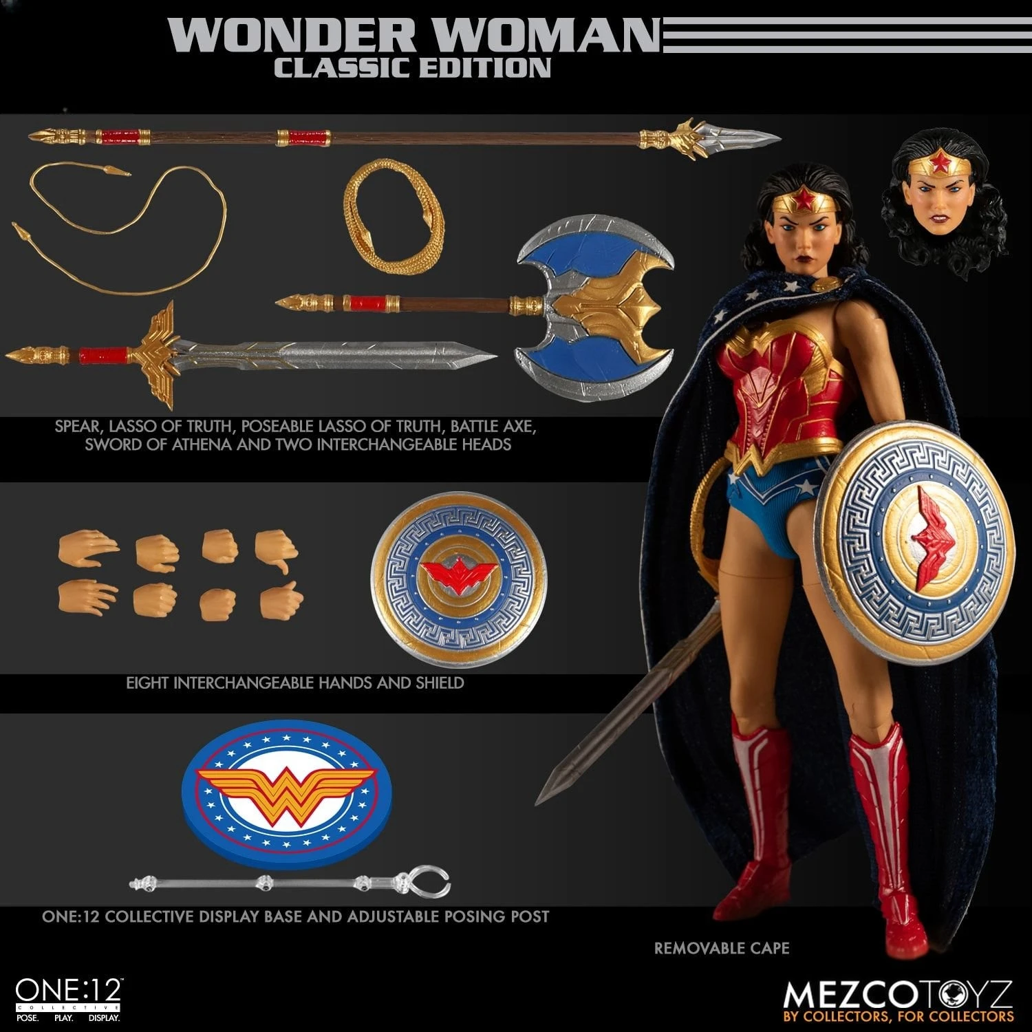 Wonder Original Woman Anime Figure Mezco 1/12 Classic Action Model Movable Joint Decoration Collection Figurine men Toys Gifts