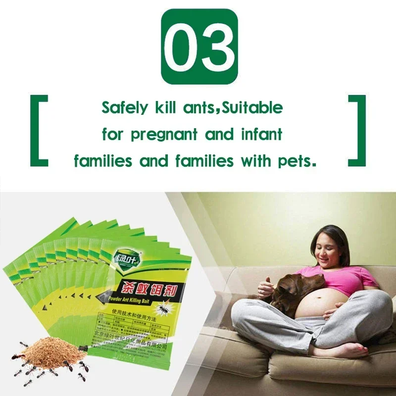 50 قطعة مسحوق طعم النمل القوي أصفر أسود أبيض Termites النمل المخدرات تأثيرات الطب تدمير عش النمل الطعم