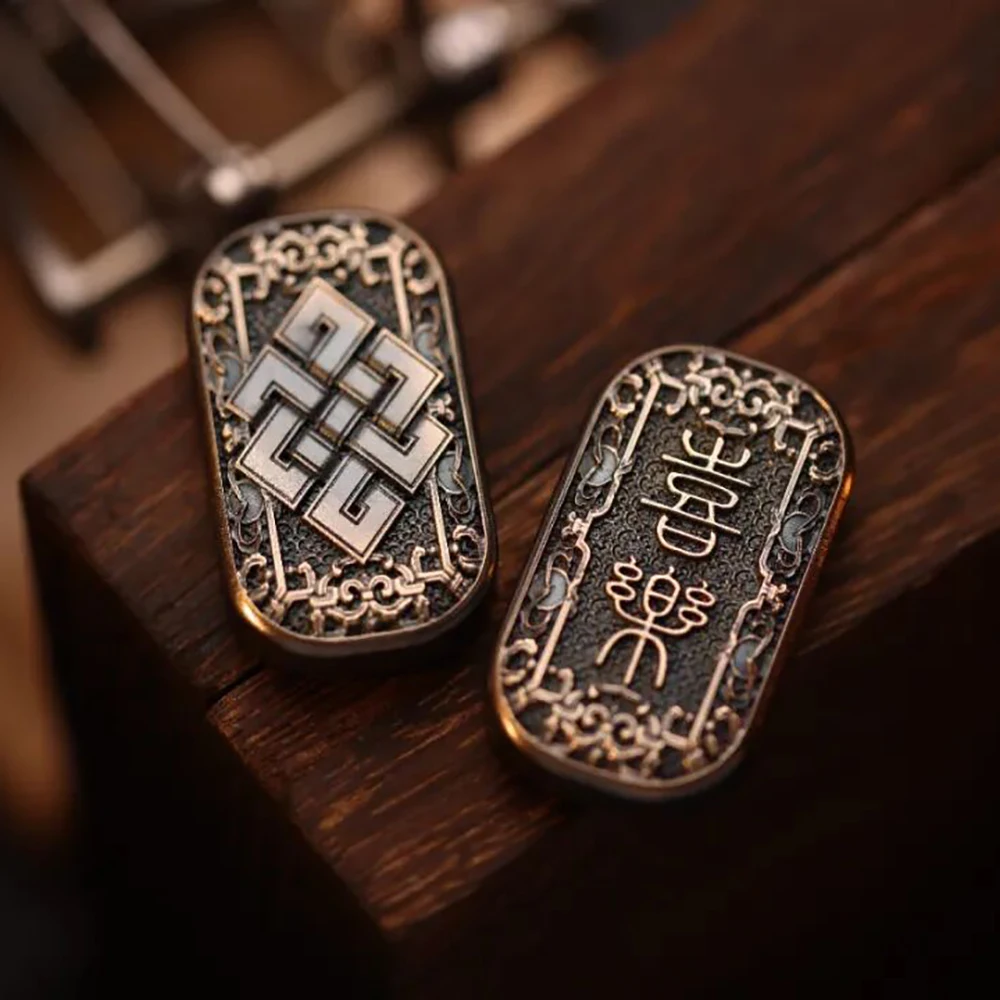 01EDC & EVEN EDC Carving Joint Shell Push Slider Shell Fidget Slider Stress Relief Toy Fidget Toys For Adults Original Designs