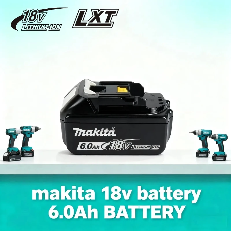 

100%Original Makita 18V 6Ah/5Ah Battery for Makita Tool,DGA504、DTD173、TW004G、DGA506 Rechargeable Replacement Lithium Battery