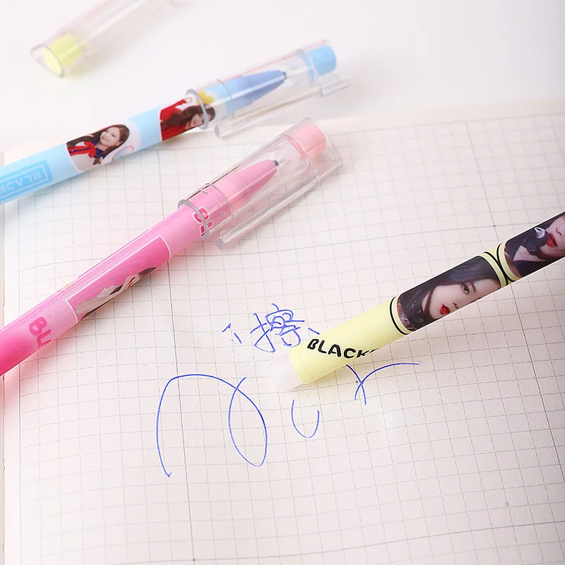 48 Pcs Gel Pens Set Can Wipe Straight Neutral Water Pen Star Student Stationery 0.5mm Kawaii School Supplies