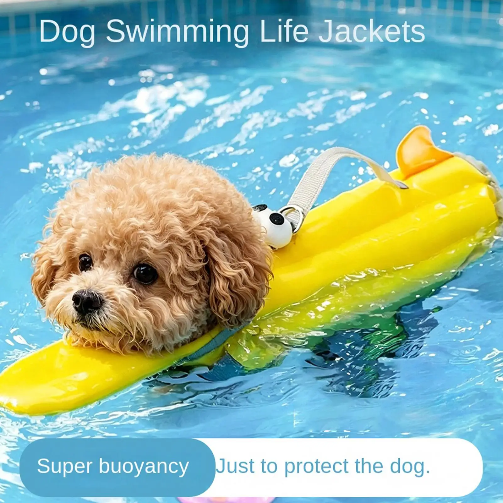 Hunde-Schwimmweste Reflektierend Verstellbare Haustier-Schwimmweste mit Verbessertem Auftrieb Sicherheits-Schwimmbekleidung mit Rettungsgriff für Hunde – Detail 13