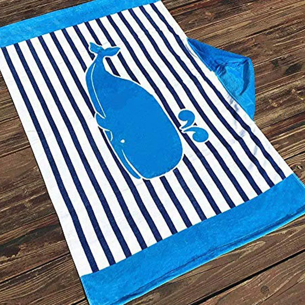 Poncho serviette bleu léger et portable pour enfants, doux et confortable, bons cadeaux pour les enfants