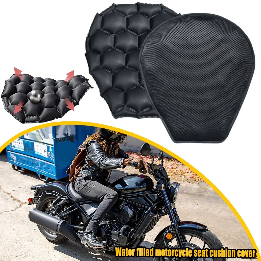 

Unisex Inflatable Bicycle Seat Cover Air Motorcycle Cushion Shock Absorbing Water Fillable Pressure Relief Pad Comfort Air