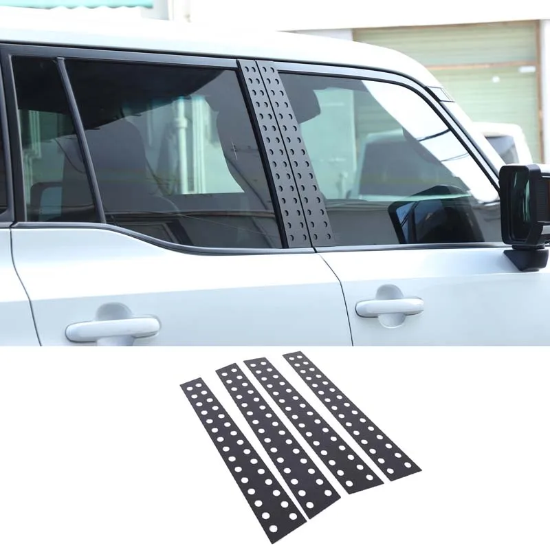 لتويوتا برادو لاند كروزر LC250 2024 + سبائك الألومنيوم سيارة ويندوز B-عمود المضادة للخدش ملصق غطاء لوحة الكسوة الملحقات