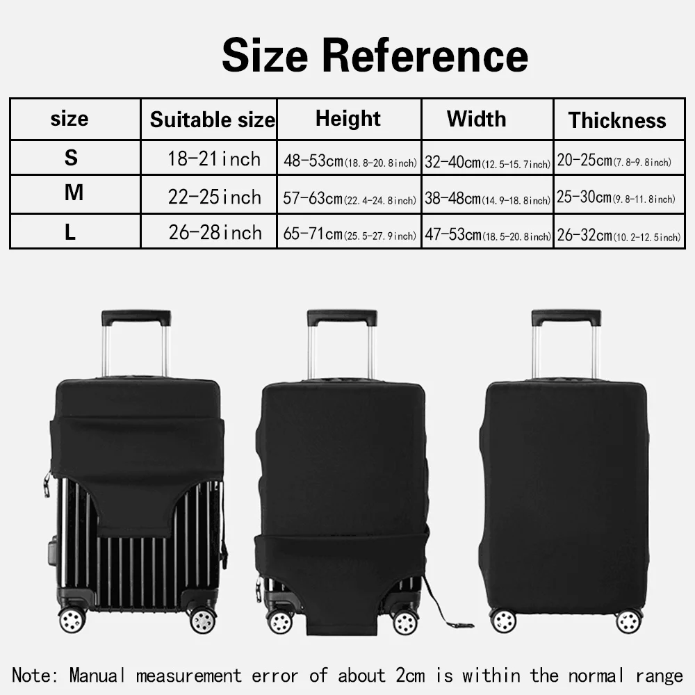 Luggage Protective Cover 18-28inch Trolley Baggage Travel Bag Covers Purple Flowe Letter Print Elastic Protection Suitcase Case