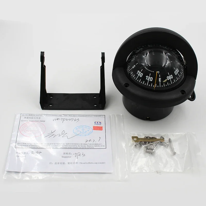 Pivoting Nautical Compass Car Marine Guide Ball With Magnetic Declination Adjustment Marine Lifeboat