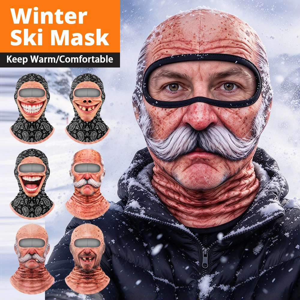 Winter Motorcycle Face Mask Keep Warm Ski Mask For Cycling Skiing Snowboarding Outdoor Sports Motorbike Riding Wacky Face Mask