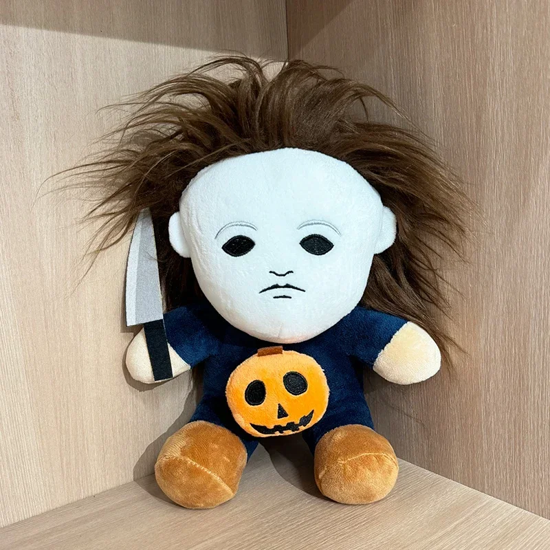 25cm Halloween Horror Michael Myers Plush Toys Anime Horror Dolls Throw Pillows Birthday Gifts