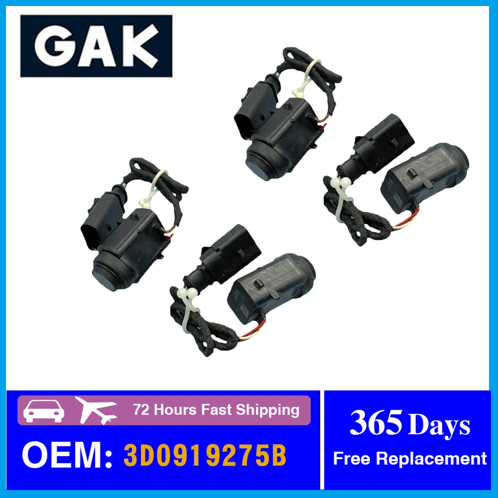 

GAK Brand 4PCS PDC Parking Sensor For VW Beetle 1Y7 9C1 1C1 Phaeton 3D0 919 275 B 3D 3D0919275C 3D0919275B