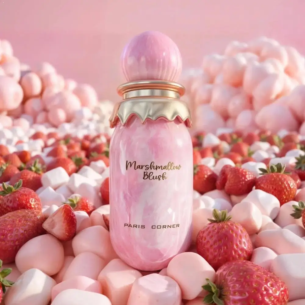 Perfume Paris Corner Marshmallow Blush para Mujer, Notas Florales, Frutales y Gourmand, Aromas de Malvavisco y Fresa, Eau de Toilette de Dubái