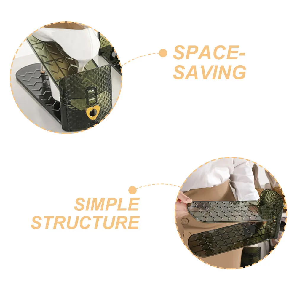 

2pcs Layer Rack Shoe Storage ganizer Adjustable Space Saving Shoes ganizer Storage Shelf Anti Slip Shoe Slots Holder