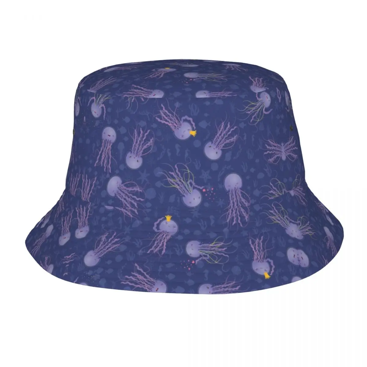 Custom Kawaii Jellyfish Underwater Bucket Hat Women Men Fashion Summer Outdoor Sun Fisherman Cap