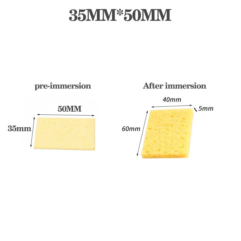 10 Chiếc Điện Mỏ Hàn Đầu Vệ Sinh Miếng Bọt Biển 60Mm * 60Mm Chống Nhiệt Độ Cao Làm Đặc Bụi