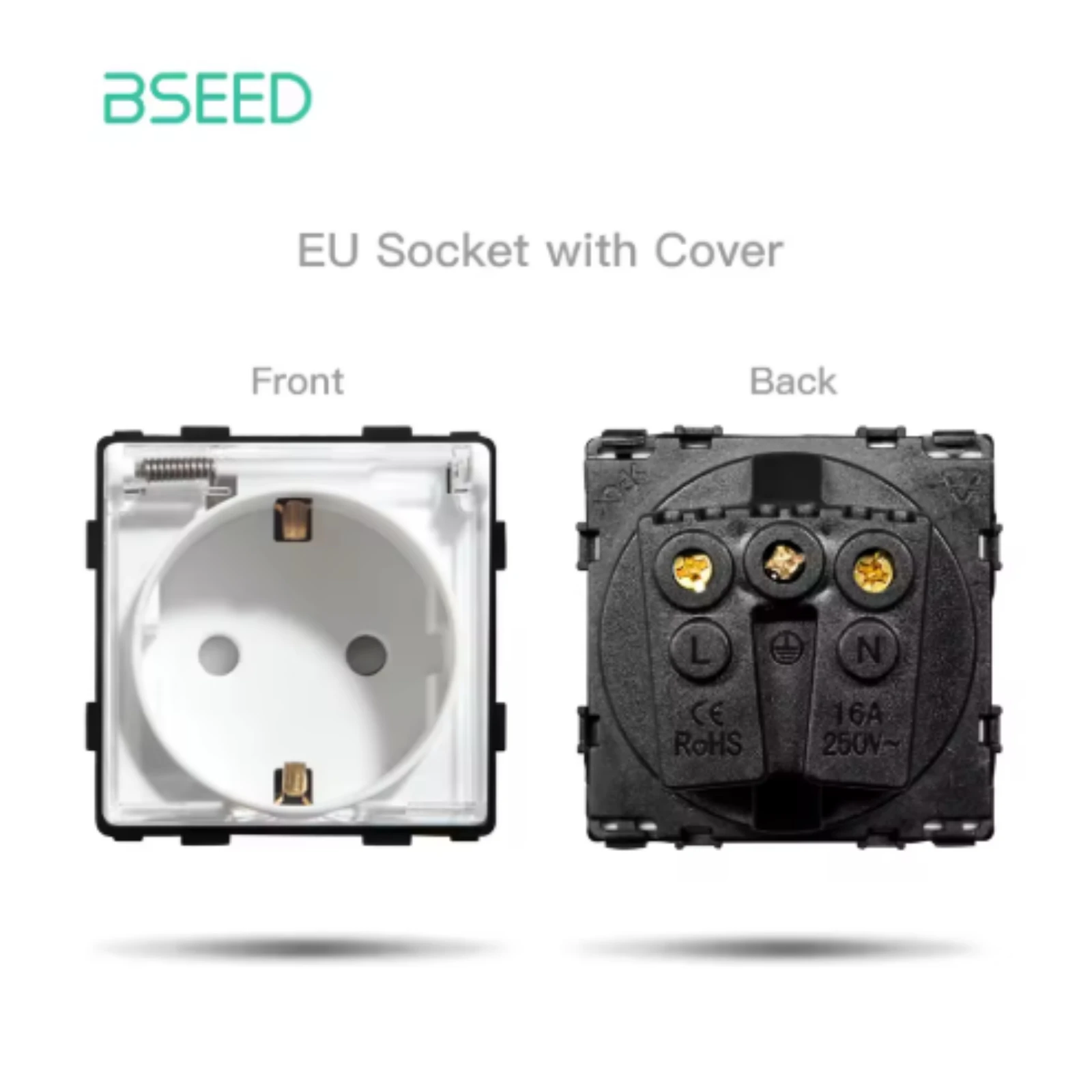 BSEED EU Standard Taste Schalter Teil HDMI USB TV Internet Typ-C Buchse Funktion Teile Mit Glas Rahmen DIY Heimwerker