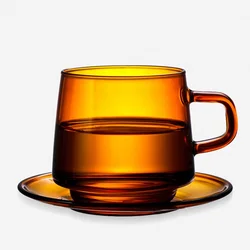 350ml High Borosilicate Glass Cup Heat-Resistant Coffee Cup Ins Water Bottle Cute Single Layer Cup With Handle Water Cup
