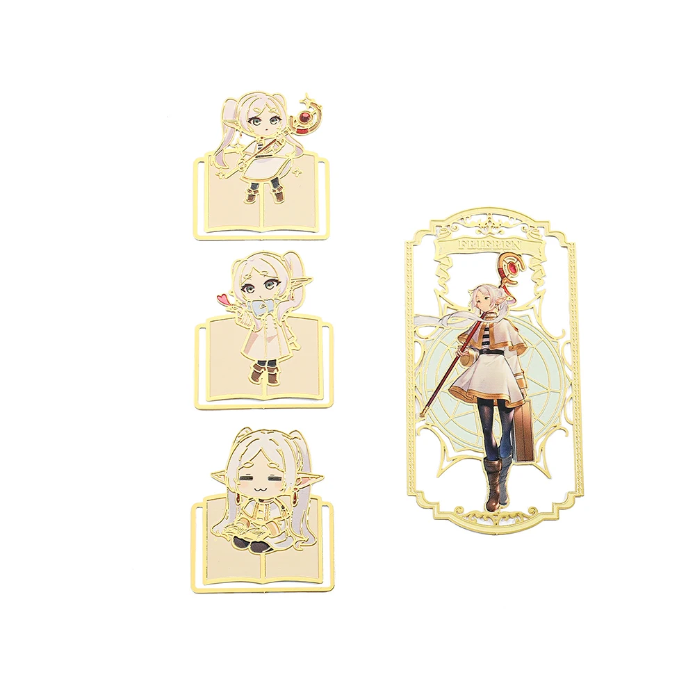 1 قطعة حامل كتب مرجعي مجوف ذو طابع كرتوني ذهبي عالي الجودة، نمطين، للتعلم والمكتب والقراءة.