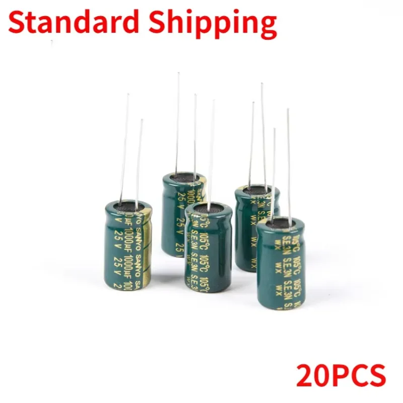 20PCS 1000UF 25V FM Internal Resistance High Frequency Capacitor for RC FPV Drone 30A 40A ESC F3 F4 F7 Flight Controller