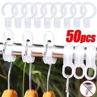 50/20/10Pcs Windproof Hook Buckle Plastic Coat Hanger Home Storage Wardrobe Kitchen Bathroom Hook Laundry Supplies Storage Racks