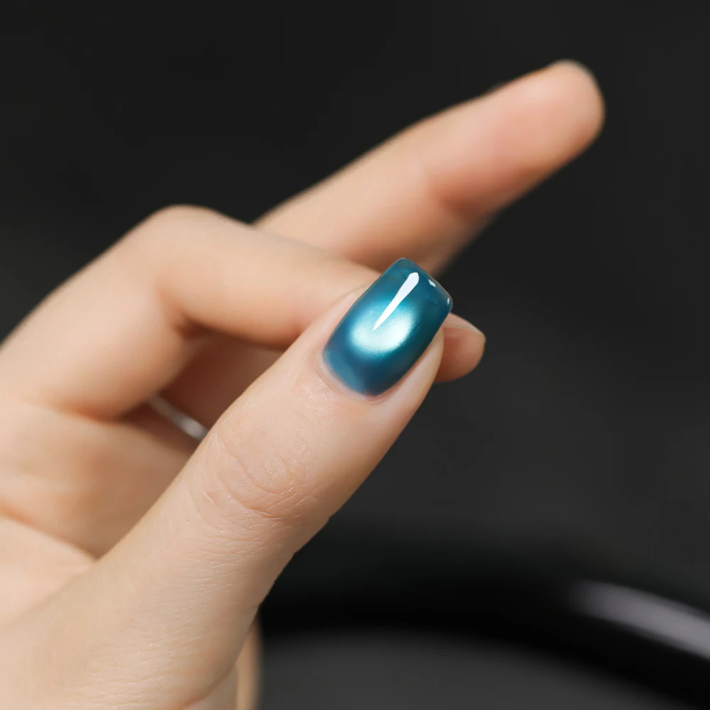 10 Colors Glacier Blue Cat Eye Gel Nail Polish Magnetic Shimmer UV LED Soak Off Manicure Nail Art view 3
