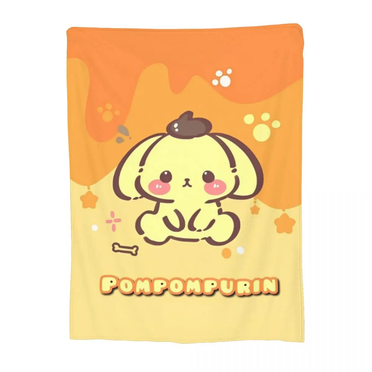 Kawaii Cute Pompompurin Wool Blanket Sanrio Cartoon Custom Throw Blanket for Sofa Bedding Lounge 200x150cm