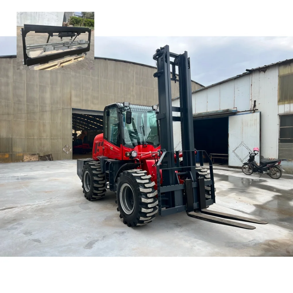 Factory Selling Heavy Duty 36.8kW Diesel Engine Forklift Rough Terrain Forklift for Outdoor Material Handling