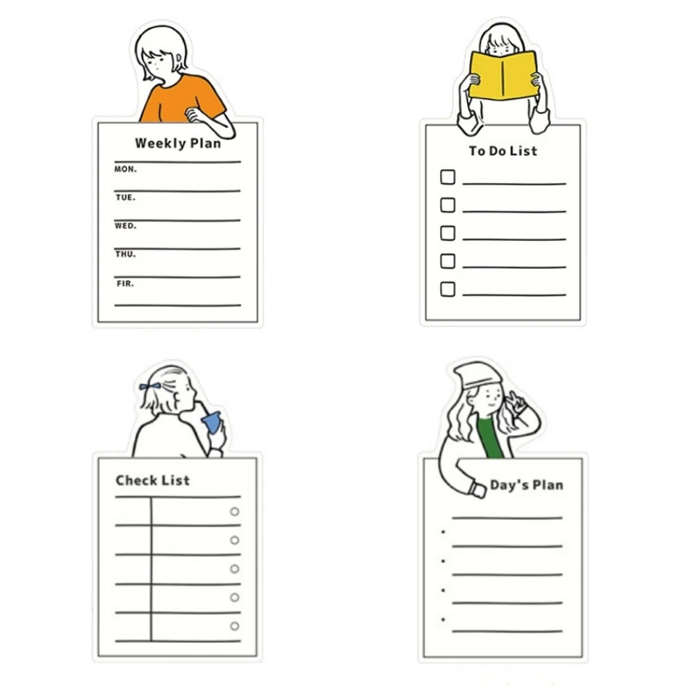 Cartoon Creative Notes Student Stationery Time Management Message Stickers Office Supplies Memo Pad School Sticky Notes