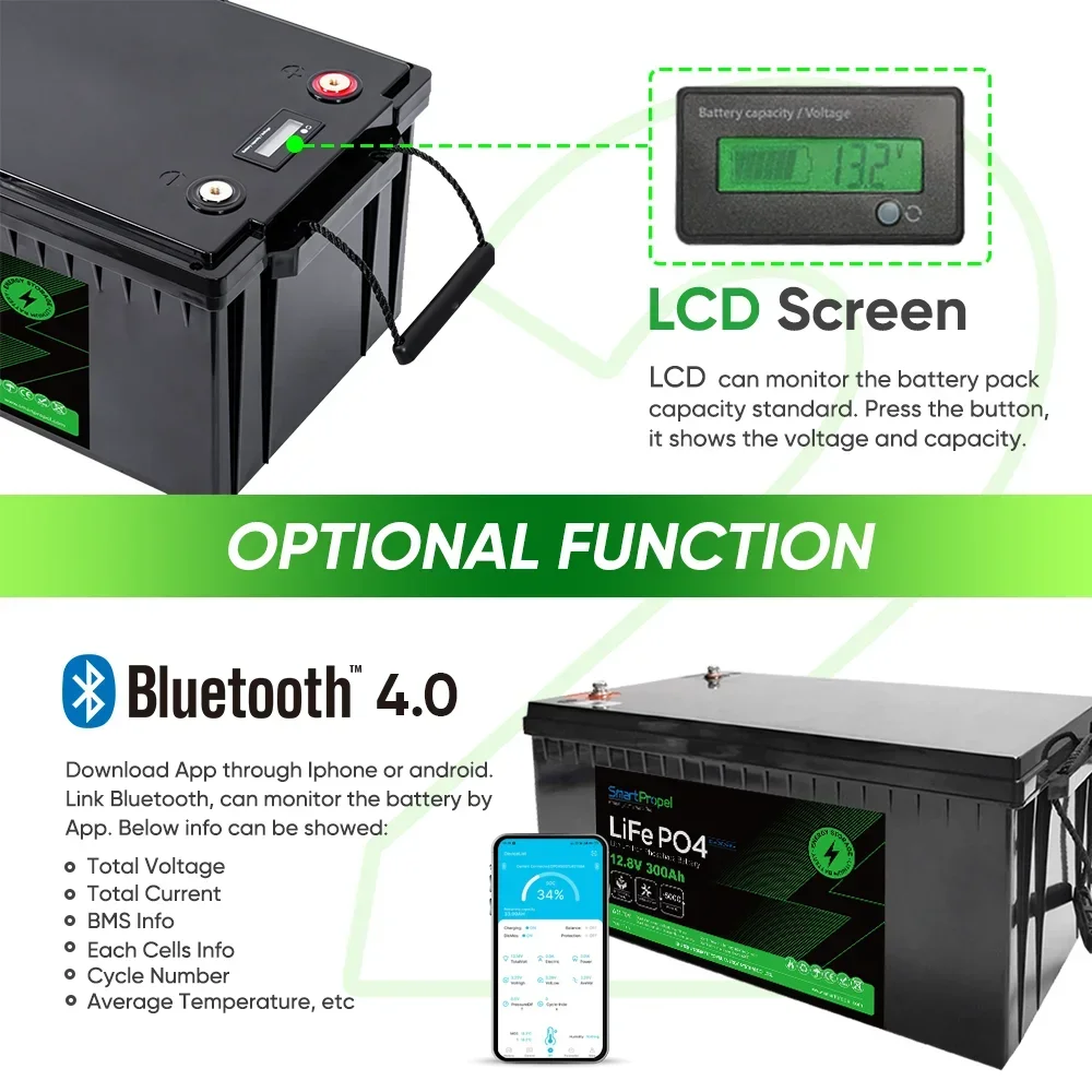 lifepo4 12v 300ah Lithium Battery 12v 24v 200ah 300ah 400ah Lithium ion Batteries for Golf cart RV Yacht Backup