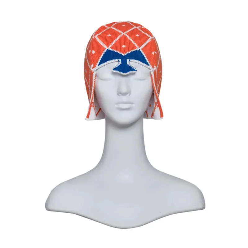 Anime JOJO 5 JoJo's Bizarre Adventure Cosplay Costume Golden Wind Guido Mista Cosplay Beanie Embroidered Knitted Hat Cosplay