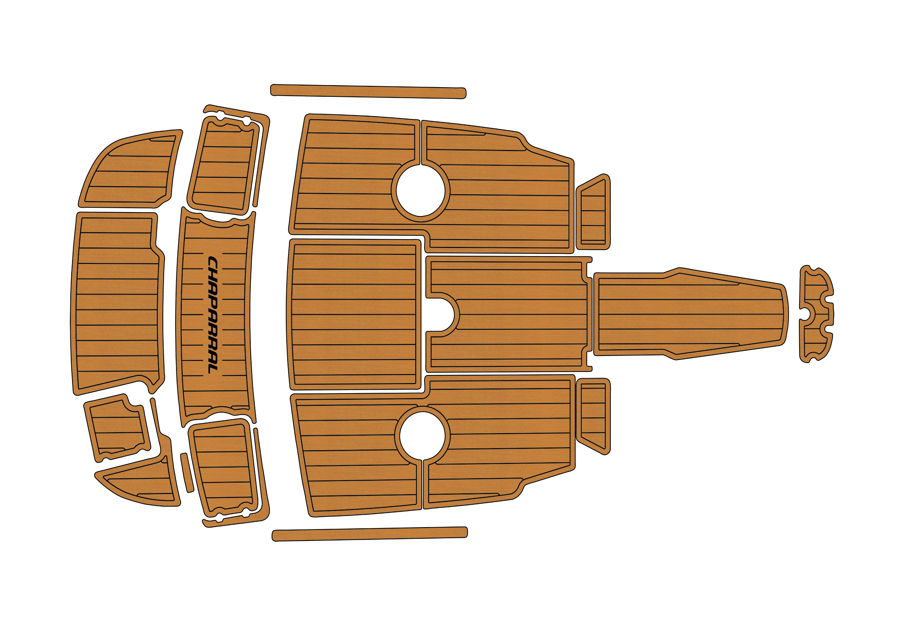 Non-Slip EVA Faux Teak Marine Mat Self-Adhesive 6mm Yacht Cockpit Pad for 2000-2002 Chaparral 200 SSI Boat Decking Easy Install