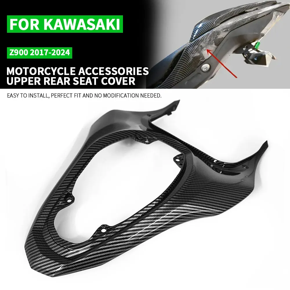 

2024 Z-900 Fit For KAWASAKI Z900 Z 900 2017-2024 Motorcycle Upper Rear Seat Cover Side Panel Guard Fairing Cowl Duck Tail Panel