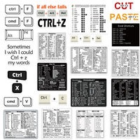 30PCS Shortcut Key Tips Waterproof Computer Sticker DIY Keyboard ipad Laptop And Desktop Student Gift Decoration Toy Sticker