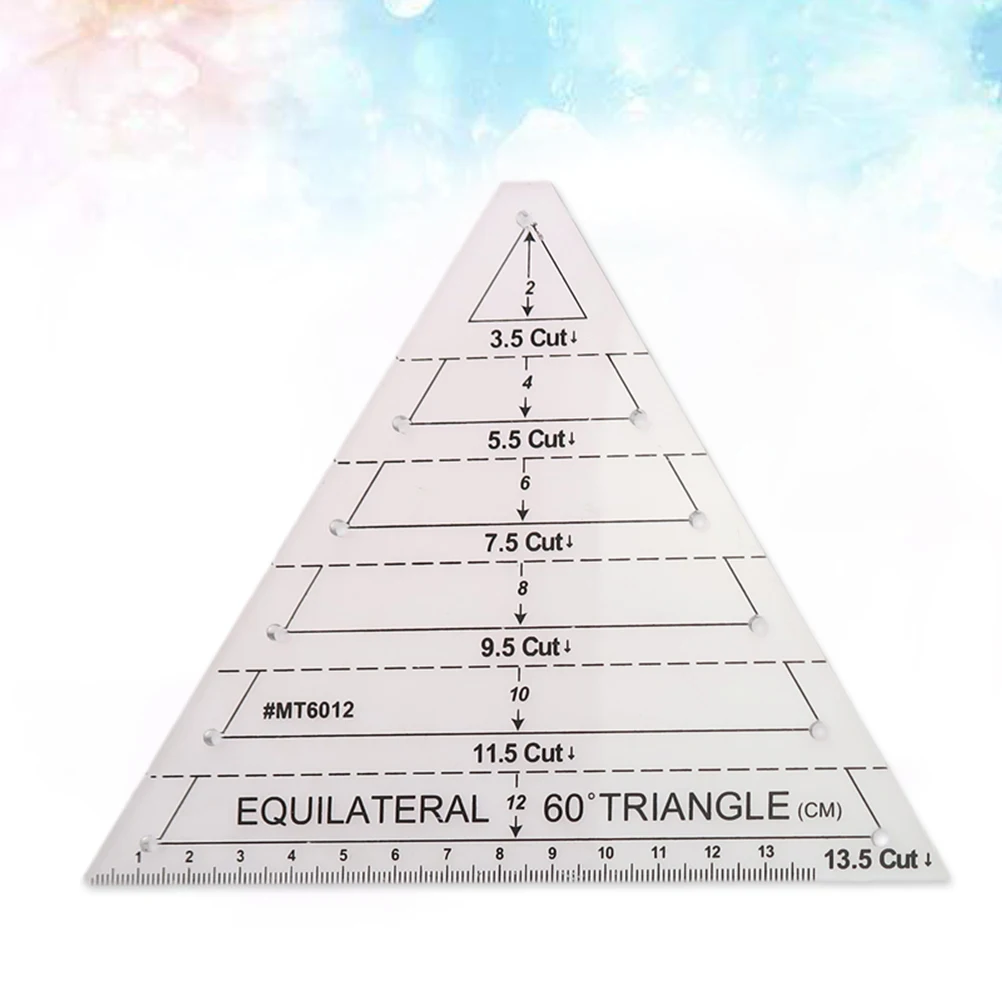 

Patchwork Quilting Ruler Transparent 60 Degree Triangle Acrylic Template Sewing Accessories Making Ruler Tailor Craft