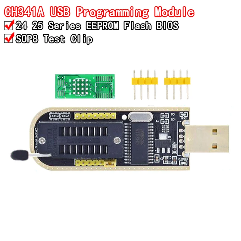 Нет � � CH341A 24 25 серии EEPROM Flash BIOS USB-модуль программатора для EEPROM 93CXX/25CXX/24CXX