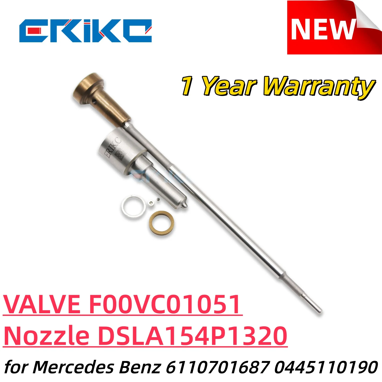 Diesel Fuel Injector Repair Kits VALVE F00VC01051 Nozzle DSLA154P1320 DSLA 154 P1320 for Mercedes Benz 611 070 16 87 0445110190