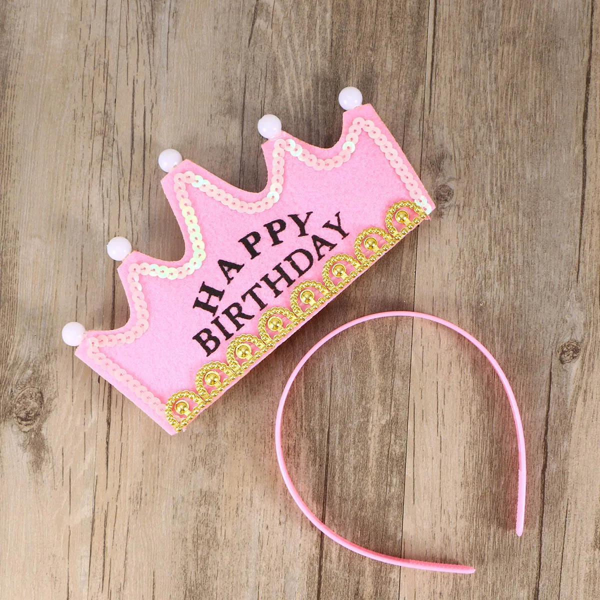 

High-Quality LED Crown Hat Kids Birthday Party Cap Fashion Generous Unique New Unforgettable Pink Kids Birthday Hat